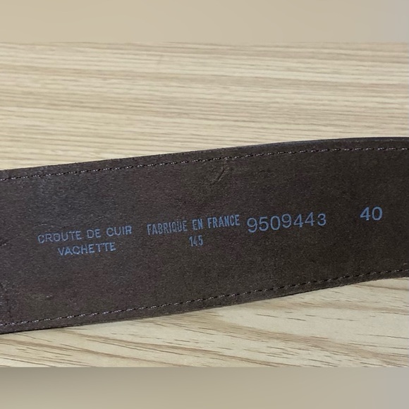 Angelo Tarlazzi Leather Belt Black Wide Size 40 - Picture 3 of 8